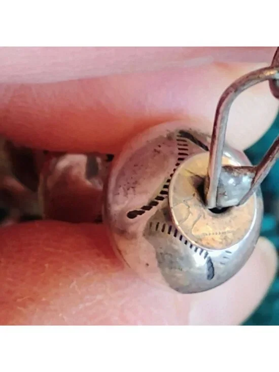 Vtg Roy Vandever Navajo Pearl Bench Bead Sterling Silver Graduated Necklace 23" - Picture 11 of 16